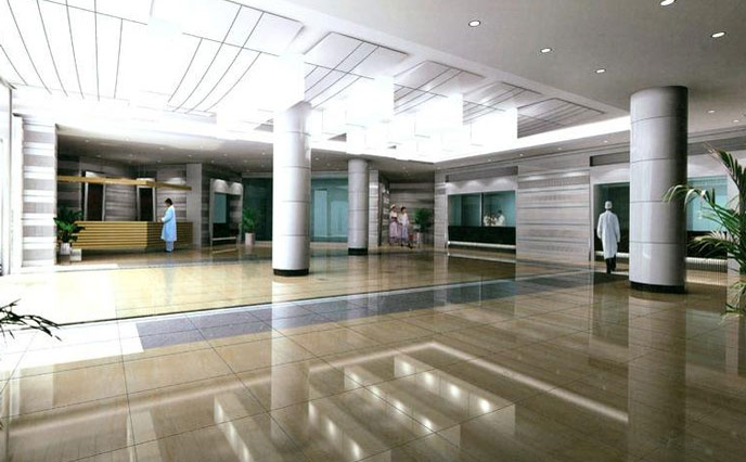 医院大厅地面磨损严重失去光泽怎么办?